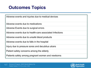 Research in the Patient Safety Strategy