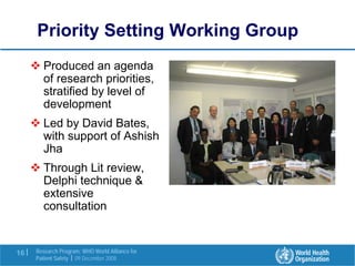 Research in the Patient Safety Strategy