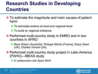 Research in the Patient Safety Strategy