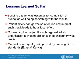 Research in the Patient Safety Strategy