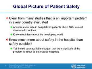 Research in the Patient Safety Strategy