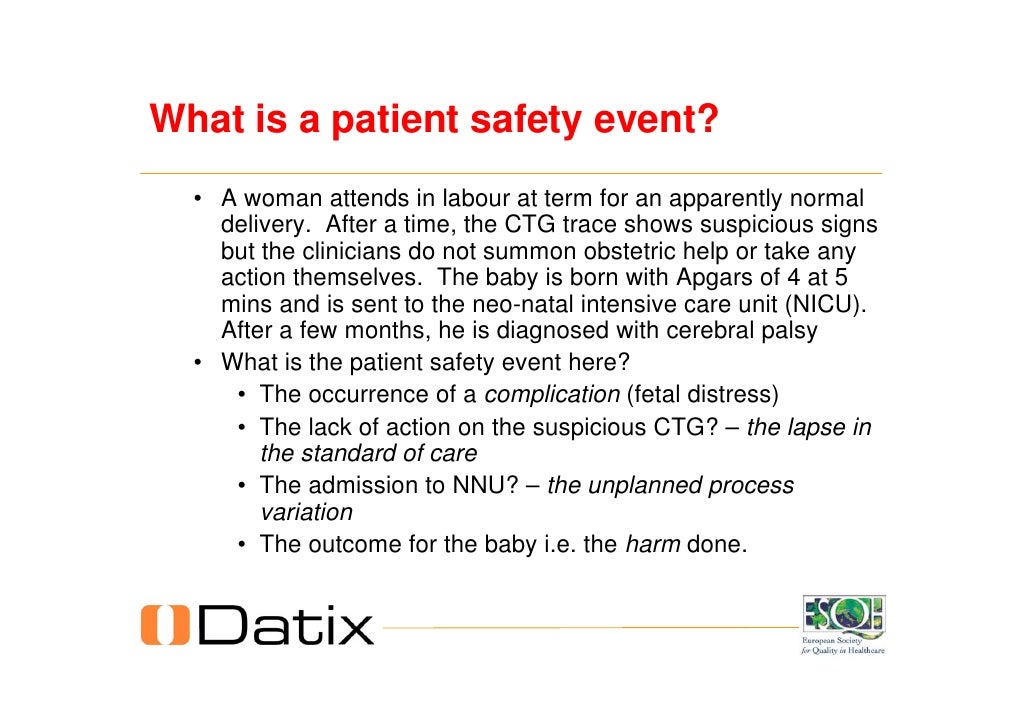 How can we reduce the number of serious Patient Safety events?