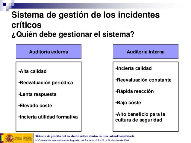Sistema de gestión del incidente crítico dentro de una