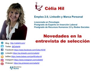 Mesa redonda Barcelona Activa - Tendencias en la seleccion de candidatos - celia hil
