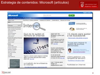 Estrategia de contenidos: Microsoft (artículos) 