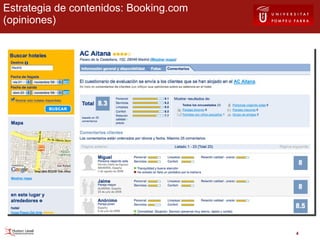 Estrategia de contenidos: Booking.com (opiniones) 