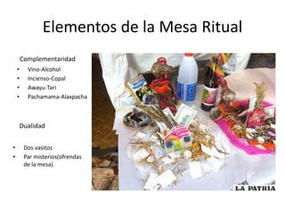 Mesa Ritual Mesa ritual de la pawa en el Machaq Mara | PDF