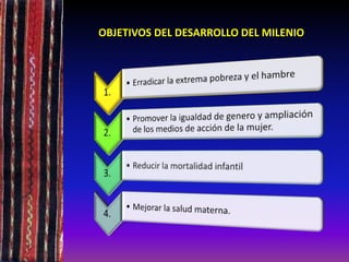 OBJETIVOS DEL DESARROLLO DEL MILENIO
 