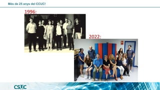 Més de 25 anys del CCUC!
1996:
2022:
 