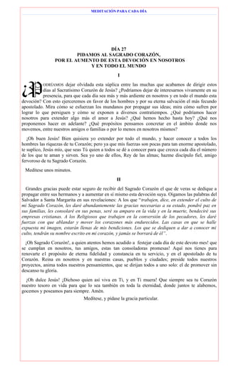 Mes Del Sagrado Corazon Meditacion Para Cada Dia