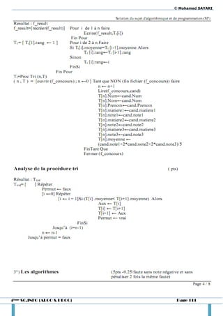 © Mohamed SAYARI




4ème SC.INFO (ALGO & PROG)    Page 111
 