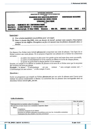 © Mohamed SAYARI




4ème SC.INFO (ALGO & PROG)    Page 149
 