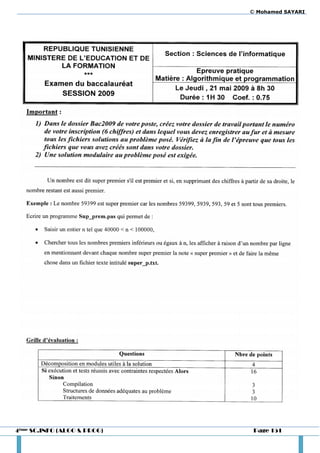 © Mohamed SAYARI




4ème SC.INFO (ALGO & PROG)    Page 151
 
