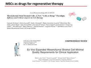 Mesenchymal Stem Stromal Cells Seretome For Regenerative Medicine And ...