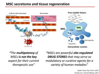 Mesenchymal Stem Stromal Cells Seretome For Regenerative Medicine And ...
