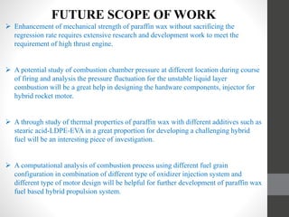 DEVELOPMENT OF PARAFFIN BASED FUEL FOR HYBRID ROCKET MOTOR | PPTX