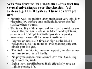 DEVELOPMENT OF PARAFFIN BASED FUEL FOR HYBRID ROCKET MOTOR | PPTX