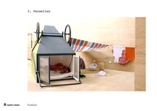 Funktion
3. Verweilen
Aroom-room
 