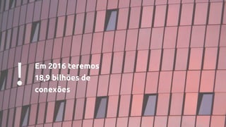 ! Em 2016 teremos
18,9 bilhões de
conexões
 