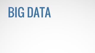 O MUNDO
MUDOU
BIG DATA
 