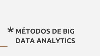 *MÉTODOS DE BIG
DATA ANALYTICS
 