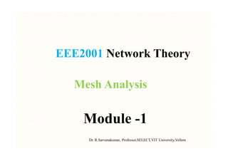 Mesh analysis dc circuit | PPT