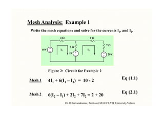 Mesh analysis dc circuit | PDF