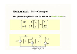 Mesh analysis dc circuit | PDF