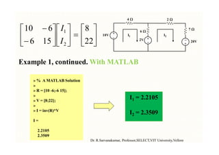 Mesh analysis dc circuit | PDF