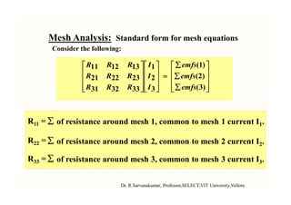 Mesh analysis dc circuit | PDF