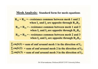 Mesh analysis dc circuit | PDF