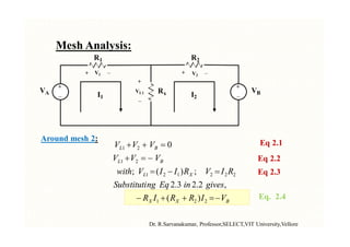 Mesh analysis dc circuit | PDF