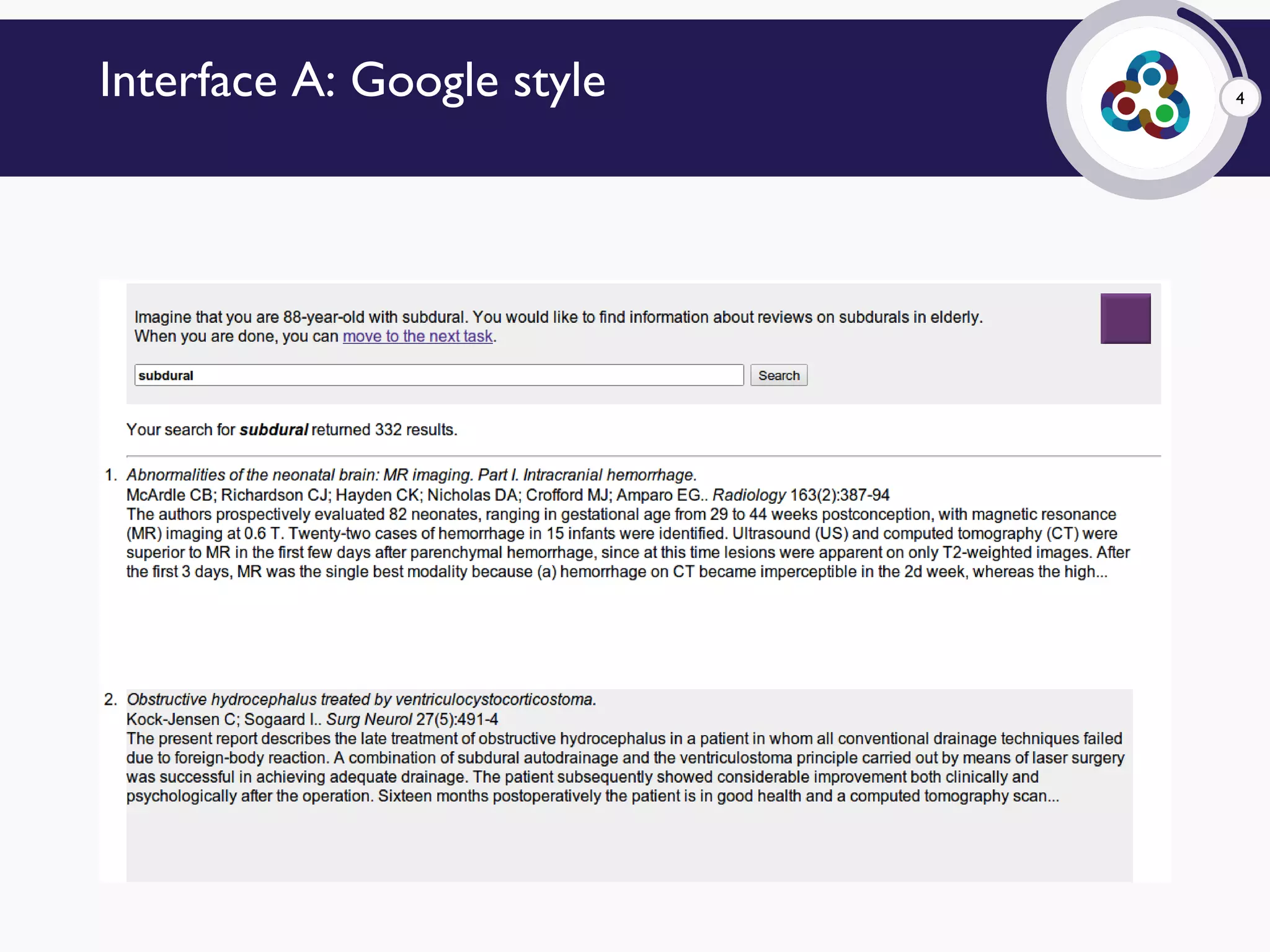 4Interface A: Google style
 