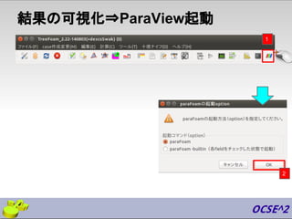 結果の可視化⇒ParaView起動
1
2
 