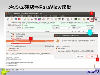 メッシュ確認⇒ParaView起動
2
3
1
 