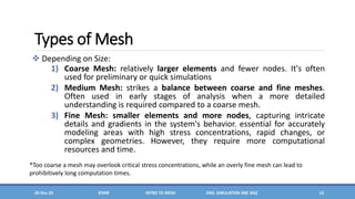 Comprehensive Guide to Mesh Analysis in Engineering Simulation | PDF
