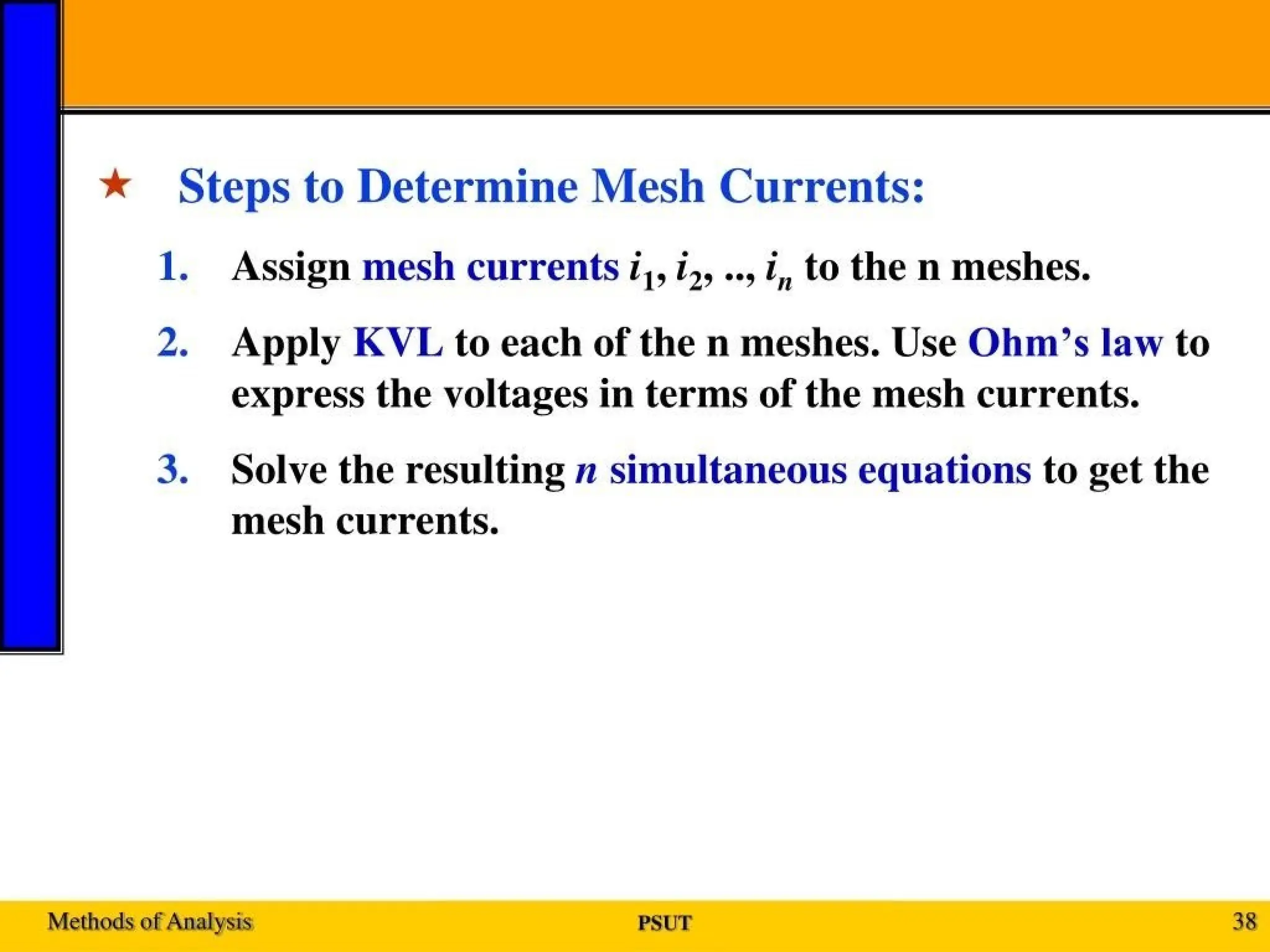 Mesh & Nodal analysis used in circuit analysis | PPTX