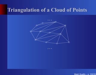Triangulation of a Cloud of Points
                 ...




                 ...




                            Mesh Quality – p. 102/331
 