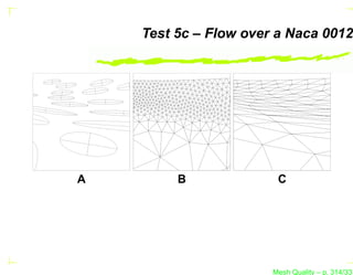 Test 5c – Flow over a Naca 0012




A        B              C




                       Mesh Quality – p. 314/331
 