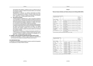 445
ANEXOS
renunciantes dicha solicitud, a efectos de que en el plazo de tres (3)
días informen al OSCE el estado del proceso arbitral y los honorarios
que hubiesen percibido.
Seguidamente, la Dirección de Arbitraje Administrativo del OSCE,
con o sin la respuesta de los árbitros y vencido el plazo para dicho
efecto, procederá a resolver la solicitud de devolución de honorarios,
en un plazo que no podrá exceder de diez (10) días.
2. Recusación de Árbitro
CuandosetratedeunarbitrajeAd Hoc y ante la recusación fundadade
unoomásárbitros,encasoqueestoshubiesenpercibidohonorarios,las
partes tienen derecho a solicitar la devolución de una parte proporcional
del monto efectivamente pagado, atendiendo al estado del proceso
en el momento en que se declaro fundada una recusación.
En el caso que surja discrepancia, la parte interesada deberá presentar
la solicitud correspondiente ante la Dirección deArbitraje Administrativo
del OSCE, la cual pondrá en conocimiento del árbitro o los árbitros
recusados dicha solicitud, a efectos de que en el plazo de tres (3)
días informen al OSCE el estado del proceso arbitral y los honorarios
que hubiesen percibido.
Seguidamente, la Dirección de Arbitraje AdministrativodelOSCE,con
o sin la respuesta de los árbitros y vencido el plazo para dicho efecto,
procederá a resolver la solicitud de devolución de honorarios, en un
plazo que no podrá exceder de diez (10) días.
D) SOBRE LAAPLICACIÓN DE PORCENTAJES PARA DEVOLUCIÓN
El cuadro de porcentajes y criterios a seguir a efectos de la devolución de
los honorarios forma parte de la presente Directiva como Anexo II.
VIII. DISPOSICIÓN FINAL
Lo dispuesto en la presente Directiva entrará en vigencia a partir del día siguiente
de su publicación en el Diario Oficial El Peruano.
ANEXOS
446
Honorarios de la Secretaría Arbitral
Rango de la Cuan % Monto
Acumulado
sin IGV
Hasta S./ 36,000 1,220.40
De S./ 36,001 a
S./72,000
3% S/1,220.40 + 3,00% sobre la canad que exceda
de S./ 36,000
2,300.40
De S./72,001 a S./
108,000
2% S/2,300.40 + 2,00% sobre la canad que exceda
de S./ 72,000
3,020.40
De S./ 108,001 a S./
180.000
1% S/3,020.40 + 1,00% sobre la canad que exceda
de S./ 108,000
3,740.40
De S./ 180.001 a
S/360.000
0.5% S/3,740.40 + 0.50% sobre la canad que exceda
de S./ 180,000
4,640.40
De S./ 360.001 a
S/1´800,000
0.3% S/4,640.40 + 0.30% sobre la canad que exceda
de S./ 360,000
8,960.40
De S/1´800,001 a S./
3´600,000
0.2% S/8,960.40 + 0.20% sobre la canad que exceda
de S./ 1´800,000
12,560.40
De S./ 3´600,000 a mas 0,1% S/12,560.40 + 0.10% sobre la canad que exceda
de S./ 3´600,000
El monto máximo a cobrar por la Secretaría Arbitral es de S./ 72,000
Honorarios de Árbitro Único
Rango de la Cuan % Monto
Acumulado
Neto
Hasta S./ 36,000 2,700.00
De S./ 36,001 a
S./72,000
5% S/2,700.00 + 5,00% sobre la canad que
exceda de S./ 36,000
4,500.00
De S./72,001 a S./
108,000
3.5% S/4,500.00 + 3,50% sobre la canad que
exceda de S./ 72,000
5,760.00
De S./ 108,001 a S./
180.000
2% S/5,760.00 + 2,00% sobre la canad que
exceda de S./ 108,000
7,200.00
De S./ 180.001 a
S/360.000
1% S/7,200.00 + 1.00% sobre la canad que
exceda de S./ 180,000
9,000.00
De S./ 360.001 a
S/1´800,000
0.75% S/9,000.00 + 0.75% sobre la canad que
exceda de S./ 360,000
19,800.00
De S/1´800,001 a S./
3´600,000
0.5% S/19,800.00 + 0.50% sobre la canad que
exceda de S./ 1´800,000
28,800.00
De S./ 3´600,000 a mas 0,25% S/28,800.00 + 0.25% sobre la canad que
exceda de S./ 3´600,000
El monto máximo a cobrar por árbitro único es de S./ 126,000
Anexo I
Tabla de Gastos Arbitrales del Sistema Nacional de Arbitraje (SNA-OSCE)
 