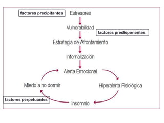 factores precipitantes
factores predisponentes
factores perpetuantes
 