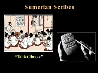 Sumerian Scribes “ Tablet House” 