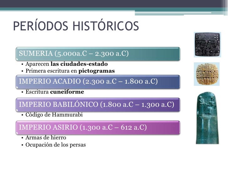 Períodos Históricos Mesopotamia Períodos Históricos Mesopotamia