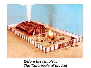 Before the temple…
The Tabernacle of the Ark
 