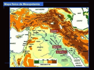 Mapa físico de Mesopotamia




                             ASIRIA




                              AKADIA

                                 SUMERIA
 