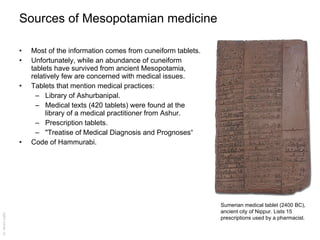 Mesopotamian medicine Slide 19
