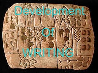 Development
Of
WRITING

 