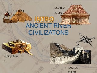 ANCIENT RIVER
CIVILIZATONS
ANCIENT
EGYPT
Mesopotami
a
ANCIENT
INDIA
ANCIENT
 