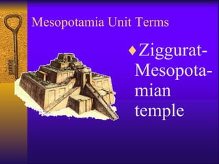Mesopotamia Unit Terms Ziggurat-Mesopota-mian temple 