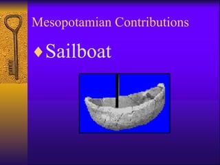 Mesopotamian Contributions Sailboat 
